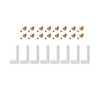 CCXTKENWU Connettore serranda inchiostro L Forma Raccordi per tubi in plastica inchiostro Dado in rame 1 set Compatibile con DX5 7880 9880 7800 9800 7450 9450 7400 9400(8pc Connector 16 nut)