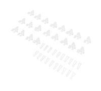 CCYLEZ 20 Set Trombe di Controllo a 4 Fori e Kit Forcella per Aereo RC Design Durevole e Regolabile per Velivoli Ad Ala Fissa in Schiuma Plastica Bianca