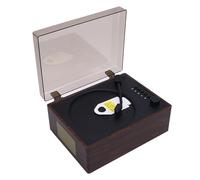 CCYLEZ CCYLEZ Lettore CD con Valigia retrò Lettore CD Bluetooth 5.0 di qualità Audio Stereo Multifunzionale Ricaricabile per Nonni, Genitori, Bambini e Amici (Colore venature del legno bianco) (Noce)