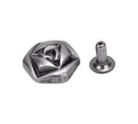 CCYLEZ Cuoio Rivetti 12mm Design Esagonale Rosa | Metallo, antiruggine, facile installazione, ideale per l\'abbigliamento, versatile per il fai da te