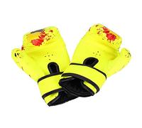 CCYLEZ da Boxe per Bambini da Allenamento Durevoli e Alla Moda per Bambini 2-11 Anni Coppia Traspirante in Pelle PU (YELLOW)
