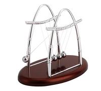 CCYLEZ Giocattolo con Palline per L'equilibrio a Culla di Newton con Funzioni Educative per L'arredamento della Scrivania Dell'ufficio 18 X 11 X 14 Cm Argento