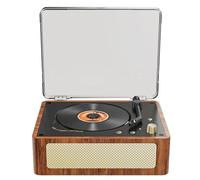 CCYLEZ Lettore Compact Disc in Legno Vintage Lettore Stereo HI-FI per Telecomando Domestico per Anziani ABS Marrone + Legno