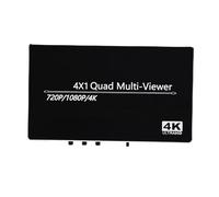 CCYLEZ Multiviewer 4K, Commutatore Display Multischermo Senza Soluzione di continuità 4x1, Commutatore Video HD 4 in 1 Uscita Quad View con Telecomando IR per Console di Gioco con