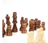 CCYLEZ Pezzi degli Scacchi in Legno, Gioco Educativo per Tutte le Età | Robusta struttura in legno, perfetta per il divertimento in famiglia, migliora il pensiero critico, adatta per il gioco al