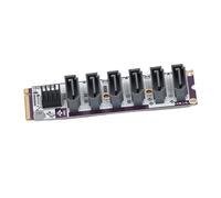 CCYLEZ Scheda Controller III PCIe 3.0 a 6 Porte | Adattatore di Espansione M.2 M Key RTL9100 6Gbps per Archiviazione