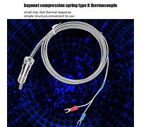 CCYLEZ Sensore Termocoppia Tipo K, Termocoppia K 0-400℃, Sensore di (#2) | Design semplice, risposta termica rapida, cavo di prolunga incluso, ideale per l\'industria alimentare, adatto per macchinari