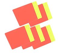 CCYLEZ Set di Cartellini Rossi e Gialli per Arbitro di Calcio, Carte di Avvertimento Ed Espulsione di Calcio Accattivanti e Luminose per Giochi, Materiale PVC Resistente, 10 Pezzi in Totale