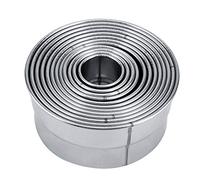 CCYLEZ Stampo Rotondo in Acciaio Inox per Biscotti e Torte Mousse, Set da