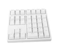 CCYLEZ Tastierino Numerico Meccanico, Tastierino Numerico Cablato con Interruttore Blu a 34 Tasti con Retroilluminazione RGB e Piedini Regolabili, per PC Desktop Portatile (WHITE)
