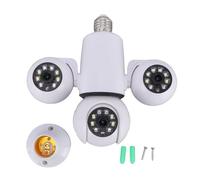 CCYLEZ Telecamera di Sicurezza a Lampadina, Telecamera di Sicurezza Domestica Intelligente Wireless WiFi HD da 6 MP con Controllo APP di Rilevamento del Movimento, per Uso Interno Ed