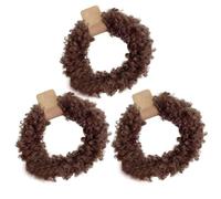 CCYXFB 3 Pezzi Scrunchies Per Capelli Nessun Danno, Elastici Per Capelli Peluche Per L'inverno, Morbide Spesse Elastici Capelli Bambina, Accessori Capelli Donna-Marrone-1 Count(Pack of 3)