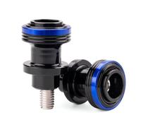 CCYYMOWOK 2 pezzi M8 Nottolini Cavalletto Moto Accessori, Universale Nottolini Forcellone per Cavalletto Alzamoto 8mm Bobina Supporti per Moto Bilanciere Posteriore Filettato in Alluminio CNC (Blu)