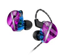 CCZ DC01 PRO HiFi In Ear Monitor Auricolari Potente diaframma per bassi Auricolari da gioco cablati Cuffie con cavo a latenza 0 reale Microfono HD per chiamate musicali Giochi(Viola, senza microfono)