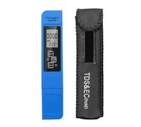 CCZRD 3in1 PH Tester Misuratore PH Del'acqua TDS EC Misuratore di Temperatura Penna Digitale for Test Del'acqua LCD Penna for Test di Purezza Dela qualità Del'acqua(Blue Original)