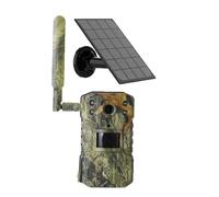 CCZRD 4MP 4G Solar Hunting Trail Camera Impermeabile 20M PIR Motion Detection Telecamera For Il Monitoraggio Della Fauna Selvatica All'aperto Con Visione Notturna 30M(4G Add 64GB)