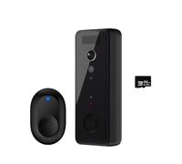 CCZRD Campanello WiFi 5G 2.4G Con Telecamera, Videocitofono 1080P, Visione Notturna HD, Rilevamento Del Movimento PIR, For Porta Tuya Smart Home Ring Ampia Gamma di Ambienti Domestici(With 64G SD)