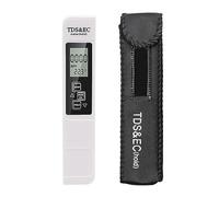 CCZRD Contatore for Acqua Professionale 3 in 1 Misuratore di Temperatura TDS EC Misuratore di Temperatura LCD Digitale Penna for Test Acqua Purezza Filtro qualità Acqua(White)