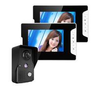 CCZRD Kit Videocitofono For Telecamera For Visione Notturna Antipioggia For Casa, Villa, Appartamento Ampia Gamma di Ambienti Domestici(A set (2 monitors))