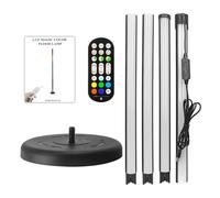 CCZRD Lampada Stelo 165 Cm LED RGB Lampada Da Terra Ad Angolo For Atmosfera Controllo APP Sincronizzazione Con Musica Illuminazione Fai-da-te Dimmerabile Che Cambia Colore Luce D'atmosfera(Disc Base)