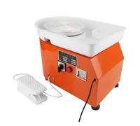 CCZRD Macchina for Tornio da Vasaio Elettrico for Studenti E Dilettanti, Strumento for Modellare La Ceramica Ruota Stabile Fluido(Orange,250W)