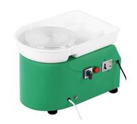 CCZRD Macchina for Tornio da Vasaio Elettrico for Studenti E Dilettanti, Strumento for Modellare La Ceramica Ruota Stabile Fluido(Green,250W)