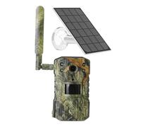 CCZRD Macchina Fotografica Solare Impermeabile Della Traccia Di Caccia 20M PIR Rilevamento Del Movimento Fauna Selvatica 4K 14MP 4G SIM Card 30M Visione Notturna(A Set add 64G)