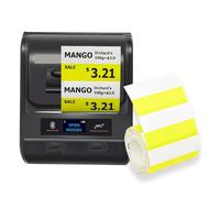 CCZRD Mini Stampante Termica Portatile DP30S Da 80 Mm Con 2 Rotoli Di Etichette Adesive Contrassegno Nero BT Creatore Codici A Barre Stampa Veloce Nitida Ogni Etichetta(DP30S 2Roll 50x30Y)