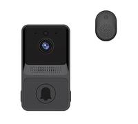 CCZRD Outdoor WiFi Smart Home Camera Video Campanello For Porte Di Sicurezza Visione Notturna Videocitofono Pulsante Wireless For Uso Domestico Ampia Gamma di Ambienti Domestici(Upgrade black)