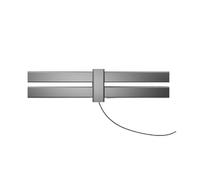 CCZRD Portasciugamani Elettrico Intelligente Riscaldamento in Fibra di Carbonio Hotel Bagno Asciugamano Portasciugamani Portasciugamani A Parete for La Casa(Two Poles - Grey)