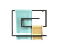 CCZRD Portasciugamani Elettrico Nero Temporizzazione del Controllo A Temperatura del Bagno Portasciugamani Riscaldato Elettrico Scaldasalviette Termostatico Intelligente(Black-Touch-Hidden)