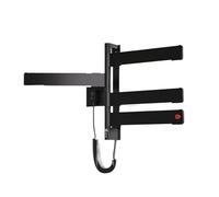 CCZRD Portasciugamani Riscaldanti Elettrici Controllo Intelligente della Temperatura Portaoggetti da Bagno Scaldasalviette Leggeri for Uso Domestico(Black Four-Pole)