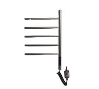 CCZRD Scaldasalviette Rotanti A 180° in Acciaio Inox Senza Punzonatura WiFi Portasciugamani Elettrico Riscaldamento Portasciugamani Bagno 304 Tubo in Acciaio Asciugamano(Upgraded Gray WiFi)