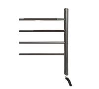 CCZRD Scaldasalviette Rotanti A 180° in Acciaio Inox Senza Punzonatura WiFi Portasciugamani Elettrico Riscaldamento Portasciugamani Bagno 304 Tubo in Acciaio Asciugamano(Grey Standard 4rods)