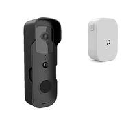 CCZRD Smart Video Campanello Wireless WiFi 1080P Videocitofono Audio Bidirezionale Ampia Gamma di Ambienti Domestici(Black Kit3)