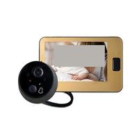CCZRD Spioncino Video Da 4,3 Pollici Telecamera Digitale For Porta Campanello Visione Notturna IR Angolo Di 170 Gradi Monitor For Visivo Ampia Gamma di Ambienti Domestici(Gold)