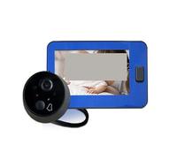 CCZRD Spioncino Video Da 4,3 Pollici Telecamera Digitale For Porta Campanello Visione Notturna IR Angolo Di 170 Gradi Monitor For Visivo Ampia Gamma di Ambienti Domestici(Blue)