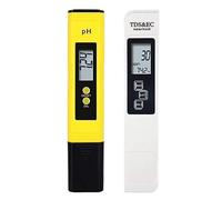 CCZRD TDS Meter Digital Water Tester Digital 0-14 PH Meter Tester 0-9990ppm TDS&EC LCD Purezza Acqua PPM Filtro Acquario con Batterie(PH TDS White Battery)