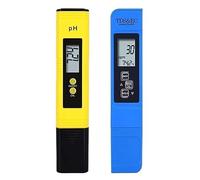 CCZRD TDS Meter Digital Water Tester Digital 0-14 PH Meter Tester 0-9990ppm TDS&EC LCD Purezza Acqua PPM Filtro Acquario con Batterie(PH TDS Blue Battery)