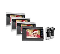 CCZRD Videocitofono 1080P Citofonico Domestico Wireless WiFi Smart IP Campanello Da 7 Pollici Con Cablato APP TUYA Ampia Gamma di Ambienti Domestici(4M2D)