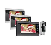 CCZRD Videocitofono 1080P Citofonico Domestico Wireless WiFi Smart IP Campanello Da 7 Pollici Con Cablato APP TUYA Ampia Gamma di Ambienti Domestici(3M1D)