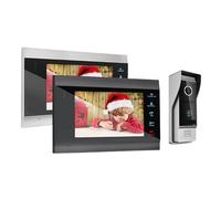 CCZRD Videocitofono 1080P Citofonico Domestico Wireless WiFi Smart IP Campanello Da 7 Pollici Con Cablato APP TUYA Ampia Gamma di Ambienti Domestici(2M1D)