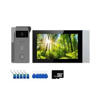 CCZRD Videocitofono Tuya Wifi 1080P Smart Home A 2 Fili, Con Telecamera Touch Screen A Colori Da 7'', Campanello, Di Sicurezza For Porte Ampia Gamma di Ambienti Domestici(7inch LCD add 32G)