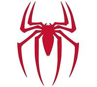 CD 4714 - Adesivi Viny con logo Spiderman, confezione da 2, per auto, camion, furgoni, pareti, computer portatili, 5", colore: rosso, confezione da 2