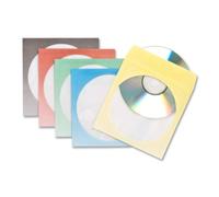 CD/DVD Envelopes, 4" Clear Window, 5"x5", 100/BX, Assorted, Sold as 1 Box