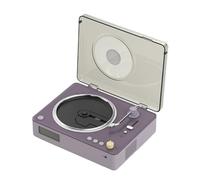 Cd Player,Lettore Cd Portatile Lettore CD CD67 Altoparlante retrò classico Sistema audio Supporta Bluetooth 5.0 altoparlante domestico(Purple)
