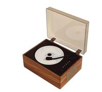 Cd Player,Lettore Cd Portatile Lettore CD retrò ricaricabile con supporto BT USB 3,5 mm portatile compatibile Bluetooth .0 musicale domestico for telefono(Brown)