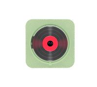 Cd Player,Lettore Cd Portatile Lettore multimediale CD portatile da parete compatibile con Bluetooth 5.1 musicale 3, mm Display a LED Lettori, staffa(Green)