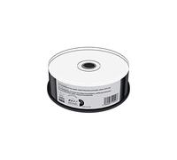 CD-R 700 MB - Velocità di scrittura 52 volte - Stampabile su tutta la superficie (stampante a getto d'inchiostro), pagina di scrittura nera, scatola per torta da 25