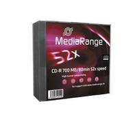 MediaRange CD-R 700MB 80min 52x Write Speed, Pack of 10 in Slim Case Slimcase 10